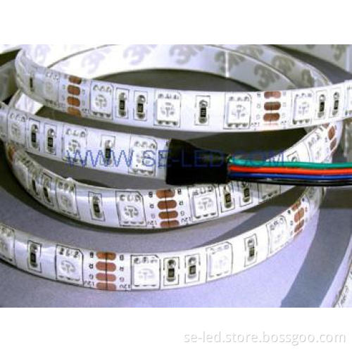 60pcs 5050SMD DC24V White PCB Waterproof LED Flexible Strip